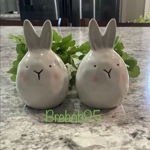 Animal Kingdom brand ceramic Easter themed salt and pepper shaker set